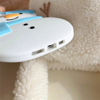 Snowman Shape Silicone Cute Kawaii Phone Case for iPhone 16 15 14 13 12 Series