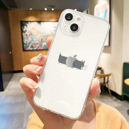 Cartoon Cat Cute Mouse Running Phone Case for iPhone 17 16 15 14 13 12 11 Pro Max Plus SE 7 8