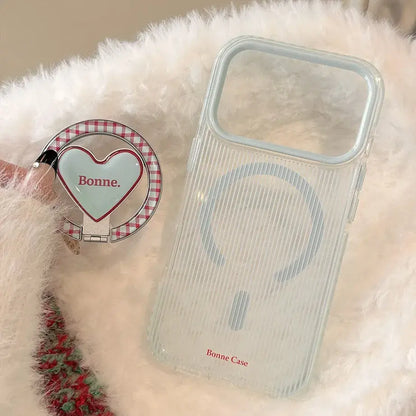 Heart Kickstand Magsafe Phone Case For iPhone Series 17 16 15 14 13 12