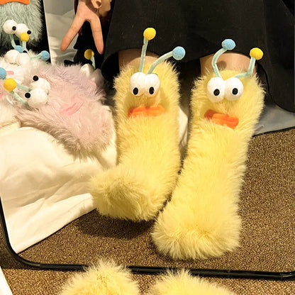Thick Warm Caterpillar Wool Cashmere Socks