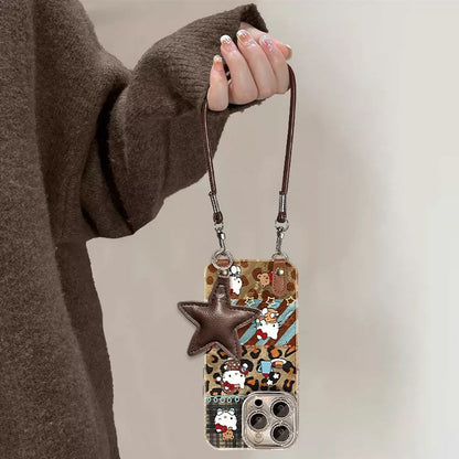 Leopard print Kitty phone case