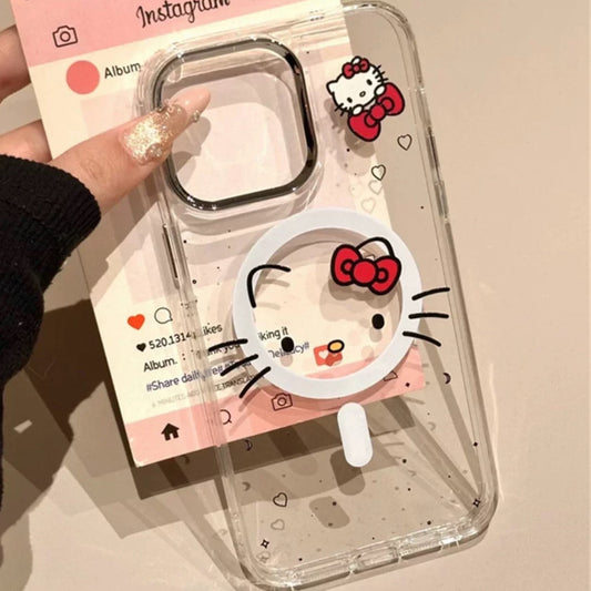 Kitty magnetic mirror phone case