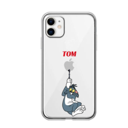 Cartoon Cat Cute Mouse Running Phone Case for iPhone 17 16 15 14 13 12 11 Pro Max Plus SE 7 8