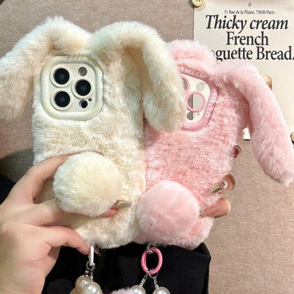 Rabbit Plush Phone Case for iPhone All 17 16 15 14 13 12 11 Series Models
