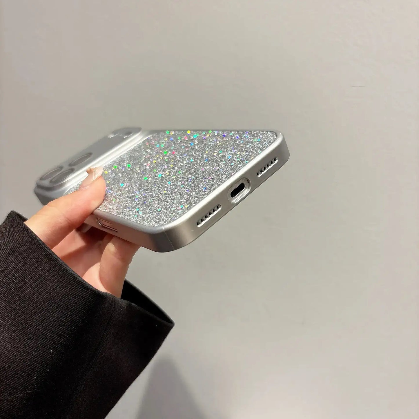 Rhinestone Glitter Back Cover iPhone Case