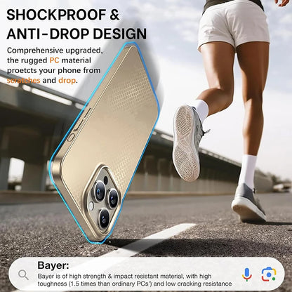 Coque arrière rigide ultra-mince en polycarbonate mat pour iPhone 17 Air, 16e, 16, 15, 14, 13, 12 Pro Max, couleur unie, finition givrée.