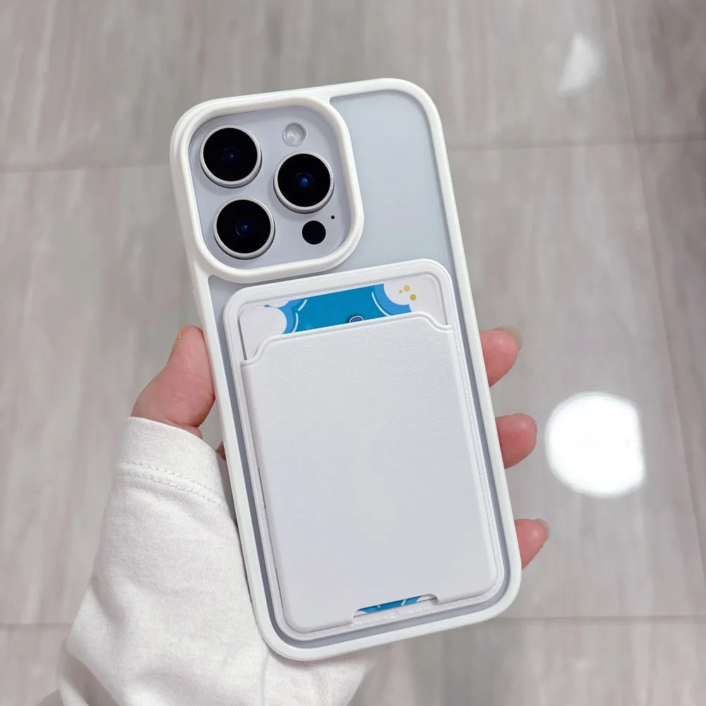 Luxury Candy Card Bag Wallet Phone Case For iPhone 17 16 15 14 13 12 11 Pro Max XS XR X 7 8 Plus Shockproof Bumper Cases Cover