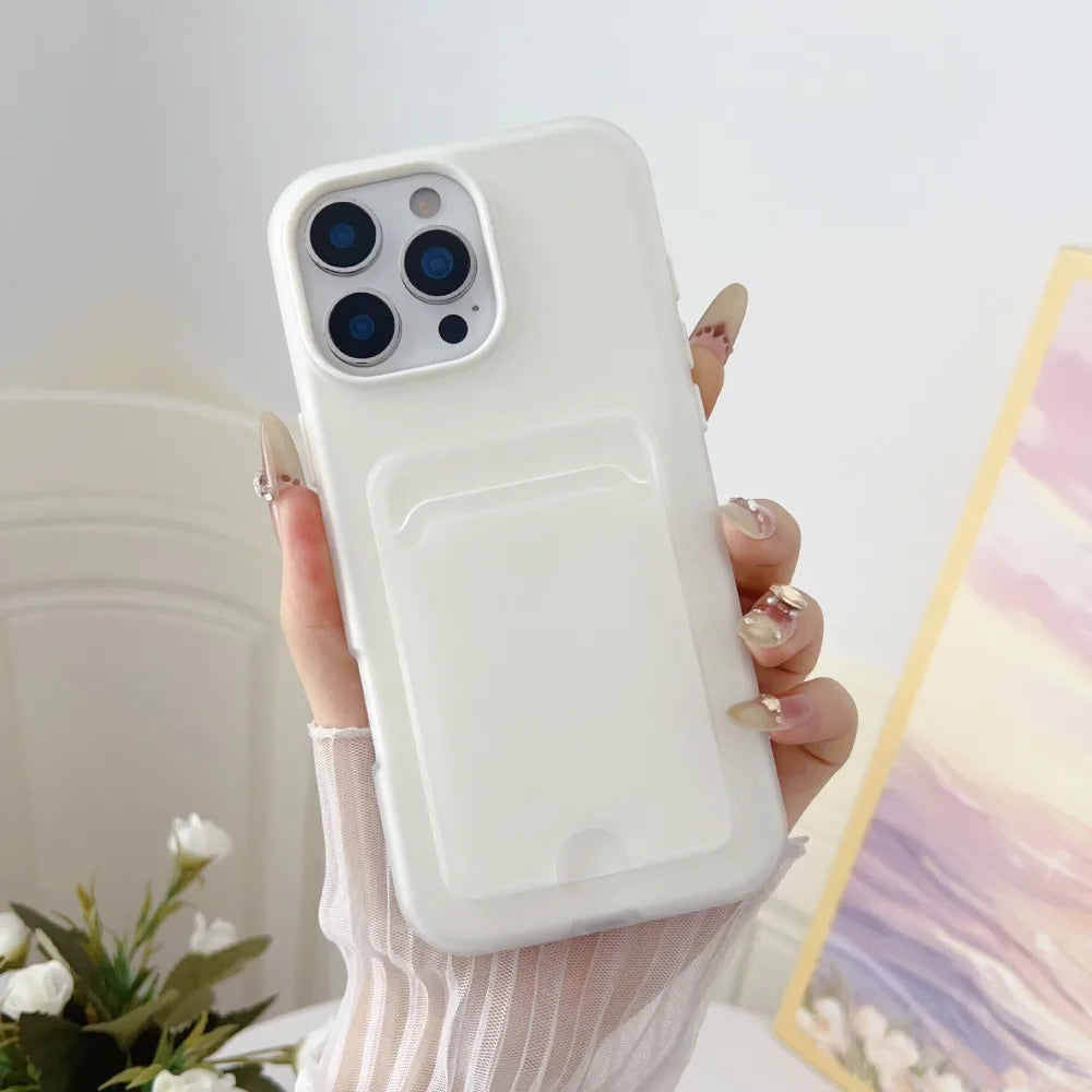 Étui portefeuille coloré avec porte-cartes et protection antichoc pour iPhone 17 Air, 16e, 16 Pro Max, 15, 14 Plus, 13, 12 et 11