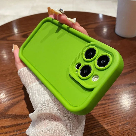 Soft Solid Color Shockproof Phone Case For iPhone 16 15 14 13 12 11 Pro Max XS X XR 8 7 Plus SE 2022 Plain Silicone Bumper Cover