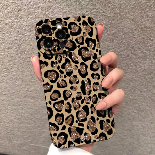 For iPhone 17 16 15 14 13 12 11 Pro Max Case Leopard Print Silicone Cover For iPhone XS Max XR X 7 8 Plus 16e 17 Air Soft Funda