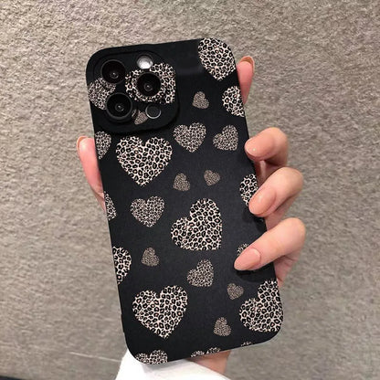 For iPhone 17 16 15 14 13 12 11 Pro Max Case Leopard Print Silicone Cover For iPhone XS Max XR X 7 8 Plus 16e 17 Air Soft Funda