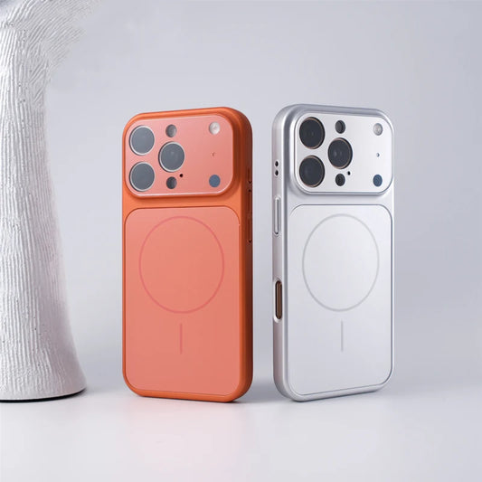 Frosted Camera Lens Protection Magnetic MagSafe Case For iPhone 17 17Pro Max 16 Pro 15 14 13 Matte Wireless Charging Armor Cover