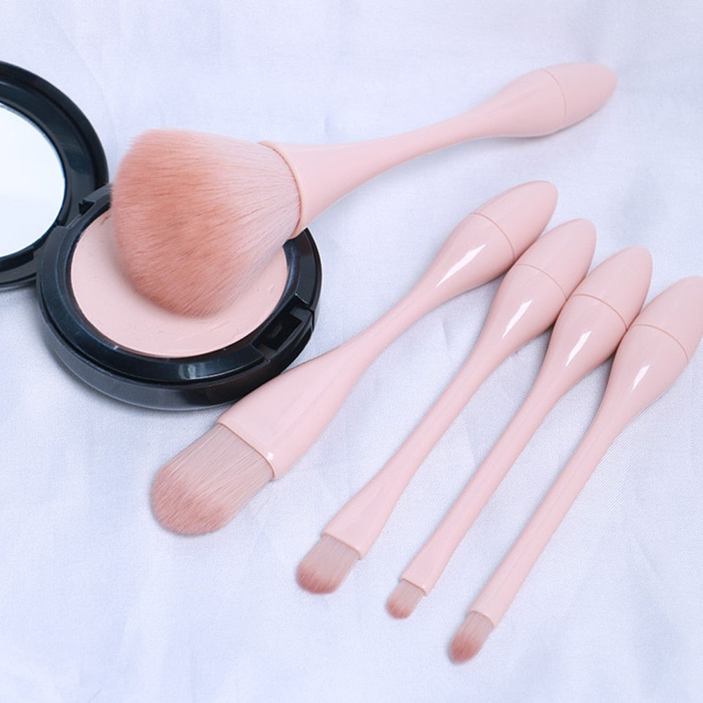 5pcs Makeup Brushes Set for Blush Foundation Eyebrow Eyeshadow Perfect Gift for Sister Girlfriend