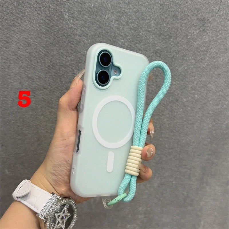 iPhone Lanyard Series | Matte MagSafe Magnetic Phone Case