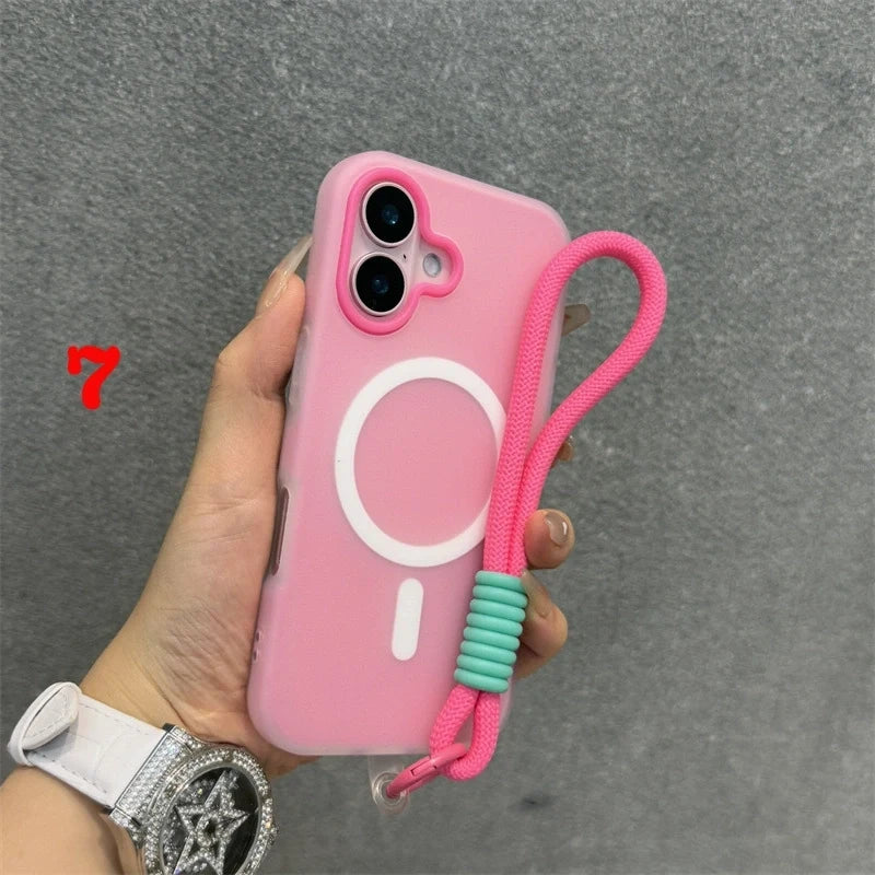 iPhone Lanyard Series | Matte MagSafe Magnetic Phone Case