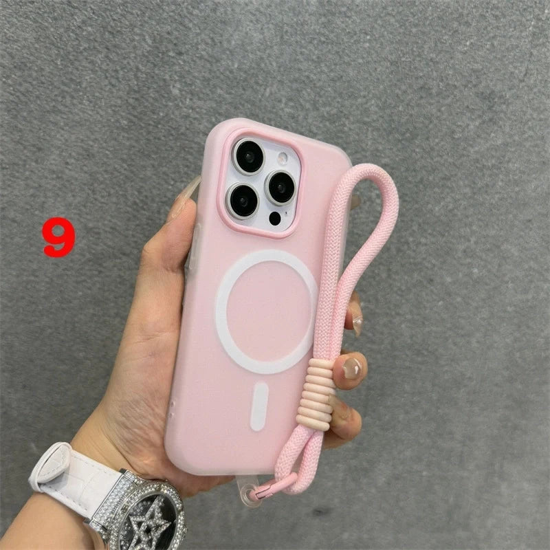 iPhone Lanyard Series | Matte MagSafe Magnetic Phone Case