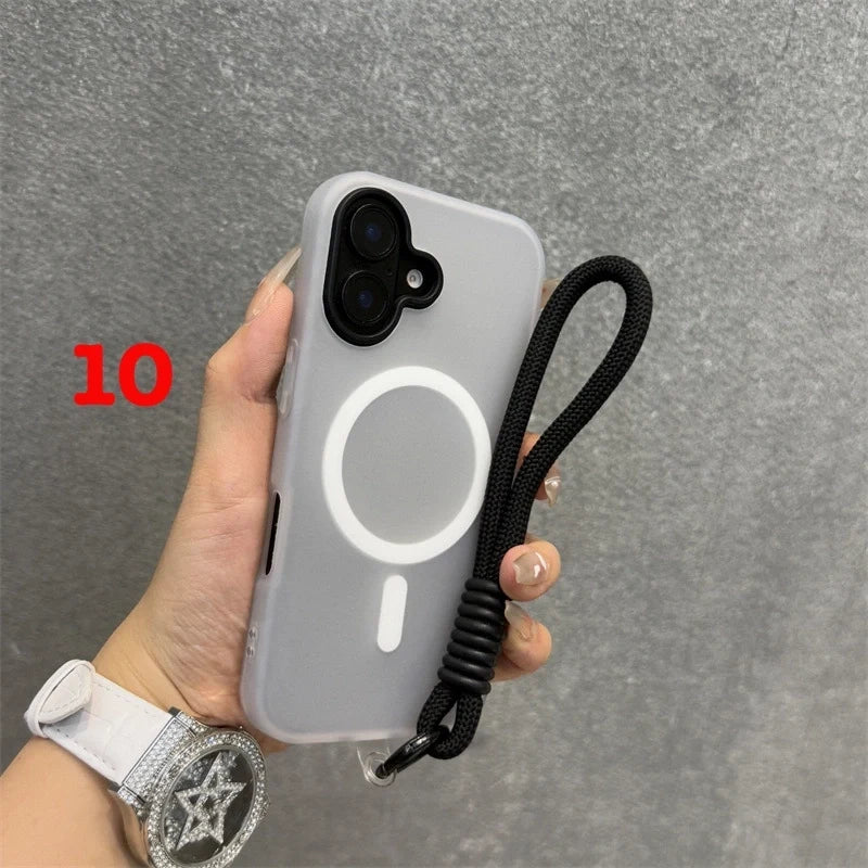 iPhone Lanyard Series | Matte MagSafe Magnetic Phone Case