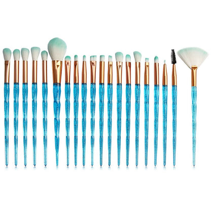 20Pcs Flash Diamond Makeup Brushes Powder Foundation Blush Blending Eyeshadow Lip Cosmetic Brush