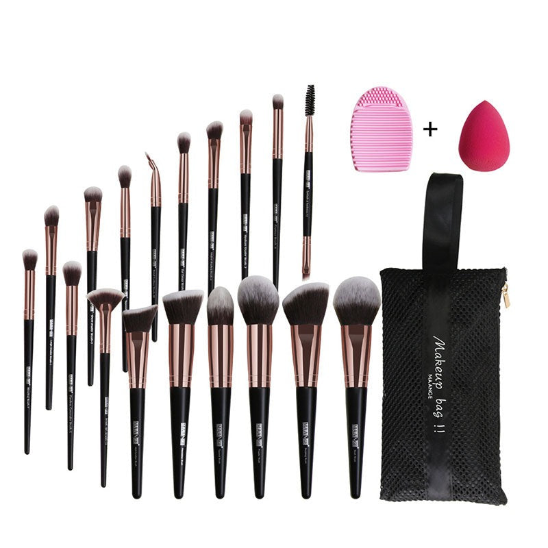 18pcs Makeup Brush Sets With Gourd Makeup Sponge Scrubbing Artifact BeautyTools with Brush Bag