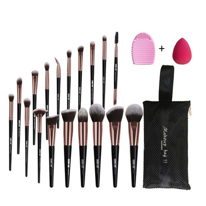 18pcs Makeup Brush Sets With Gourd Makeup Sponge Scrubbing Artifact BeautyTools with Brush Bag