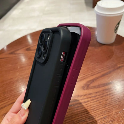 Coque de téléphone souple, unie et antichoc pour iPhone 16, 15, 14, 13, 12, 11 Pro Max, XS, X, XR, 8, 7 Plus, SE 2022 - Coque de protection en silicone lisse