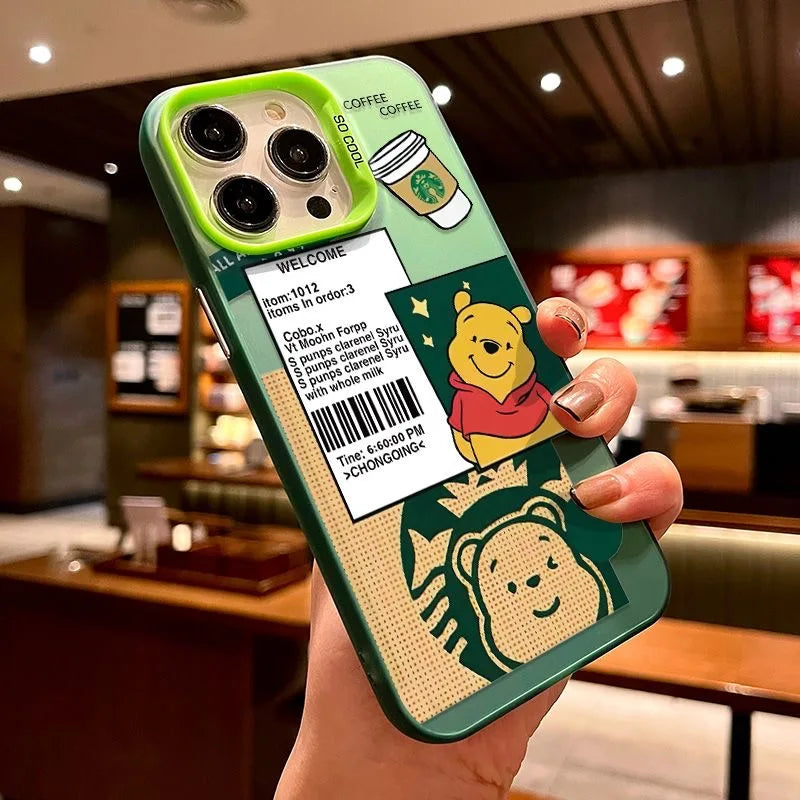 Cute Creative Cartoon Pooh Bear Phone Case For iPhone 13 16E 11 12 16 15 14 17 Pro Max 17 Air XS X XR Plus 8 7 MINI Shockproof Y2K Cover