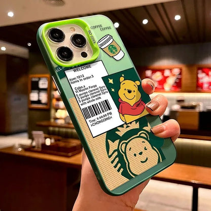 Cute Creative Cartoon Pooh Bear Phone Case For iPhone 13 16E 11 12 16 15 14 17 Pro Max 17 Air XS X XR Plus 8 7 MINI Shockproof Y2K Cover