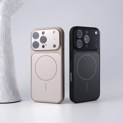 Frosted Camera Lens Protection Magnetic MagSafe Case For iPhone 17 17Pro Max 16 Pro 15 14 13 Matte Wireless Charging Armor Cover