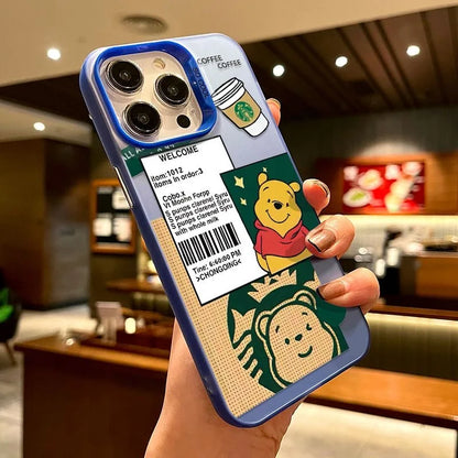 Cute Creative Cartoon Pooh Bear Phone Case For iPhone 13 16E 11 12 16 15 14 17 Pro Max 17 Air XS X XR Plus 8 7 MINI Shockproof Y2K Cover