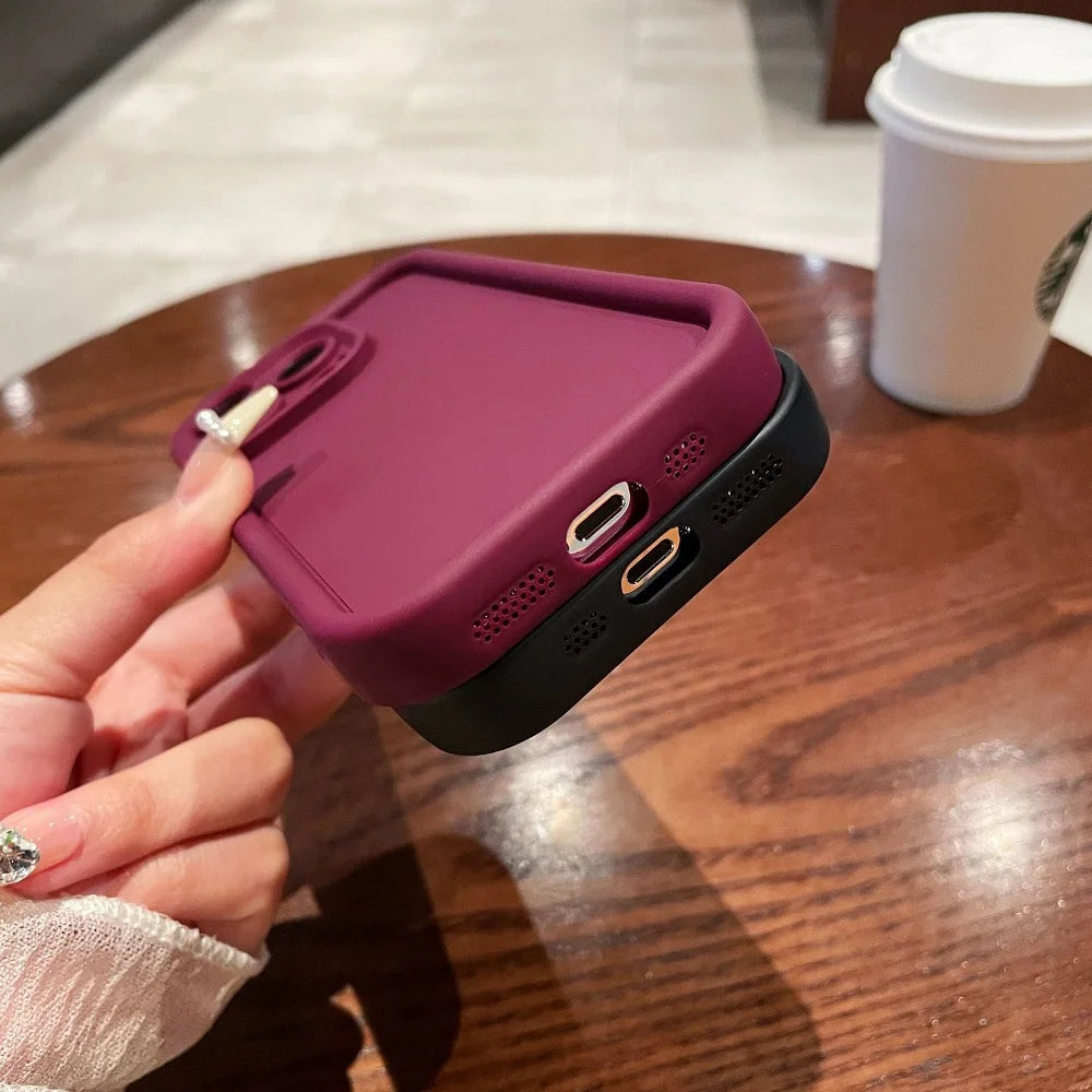 Coque de téléphone souple, unie et antichoc pour iPhone 16, 15, 14, 13, 12, 11 Pro Max, XS, X, XR, 8, 7 Plus, SE 2022 - Coque de protection en silicone lisse