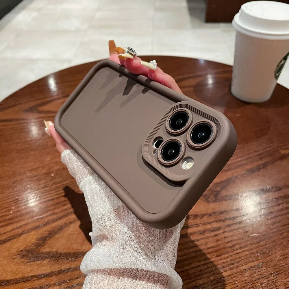 Coque de téléphone souple, unie et antichoc pour iPhone 16, 15, 14, 13, 12, 11 Pro Max, XS, X, XR, 8, 7 Plus, SE 2022 - Coque de protection en silicone lisse