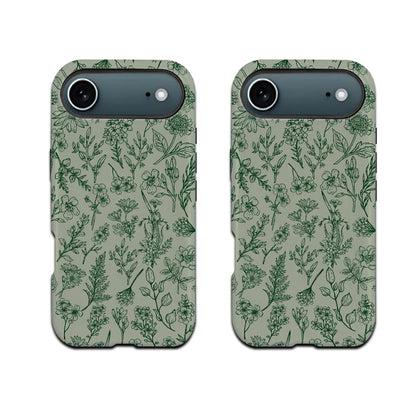 Sage Garden Floral MagSafe Case for iPhone 17 Pro Max 16 15 14 13 12 11 Pro Max XR XS SE 8 7