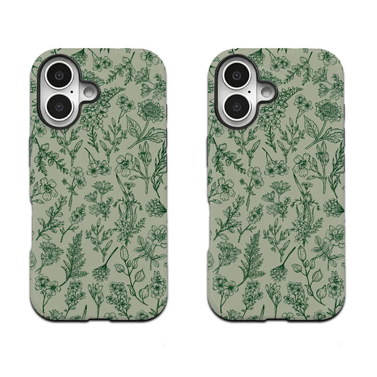 Sage Garden Floral MagSafe Case for iPhone 17 Pro Max 16 15 14 13 12 11 Pro Max XR XS SE 8 7