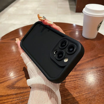 Coque de téléphone souple, unie et antichoc pour iPhone 16, 15, 14, 13, 12, 11 Pro Max, XS, X, XR, 8, 7 Plus, SE 2022 - Coque de protection en silicone lisse