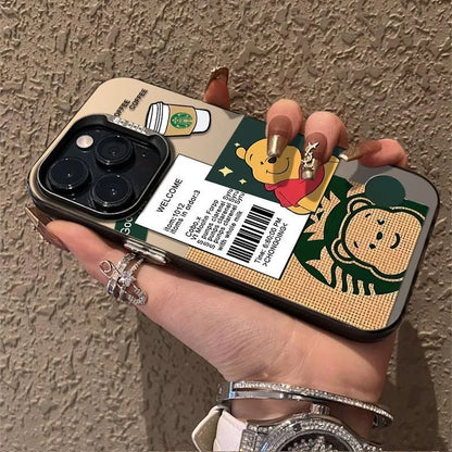 Cute Creative Cartoon Pooh Bear Phone Case For iPhone 13 16E 11 12 16 15 14 17 Pro Max 17 Air XS X XR Plus 8 7 MINI Shockproof Y2K Cover
