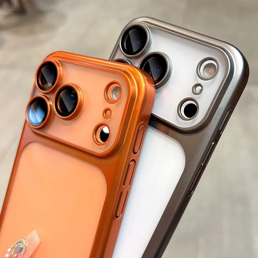Latest Orange Ultra Thin Frosted Phone Case for iPhone 17 Pro Max 17Pro 17 With Lens Film Protection Shockproof Hard PC Cover