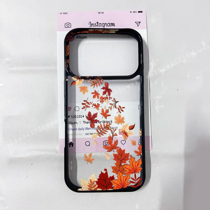 Halloween Coffee Pumpkin Fallen Leaves Phone Case For iPhone 17Air 17 Pro Max 17Pro Transaprent Hard Cover For iPhone 17 Cases