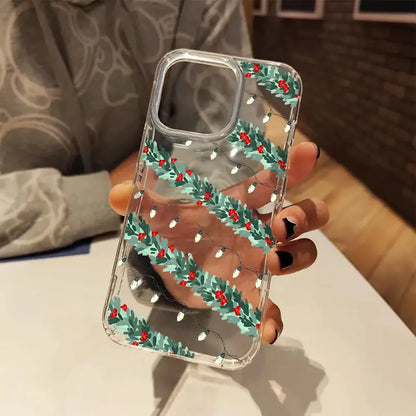 Cute Holiday Decoration Beautiful Transparent Phone Case for iPhone 17 16 11 12 13 14 15 Pro Max 7 8 Plus XR XS X Clear Cover