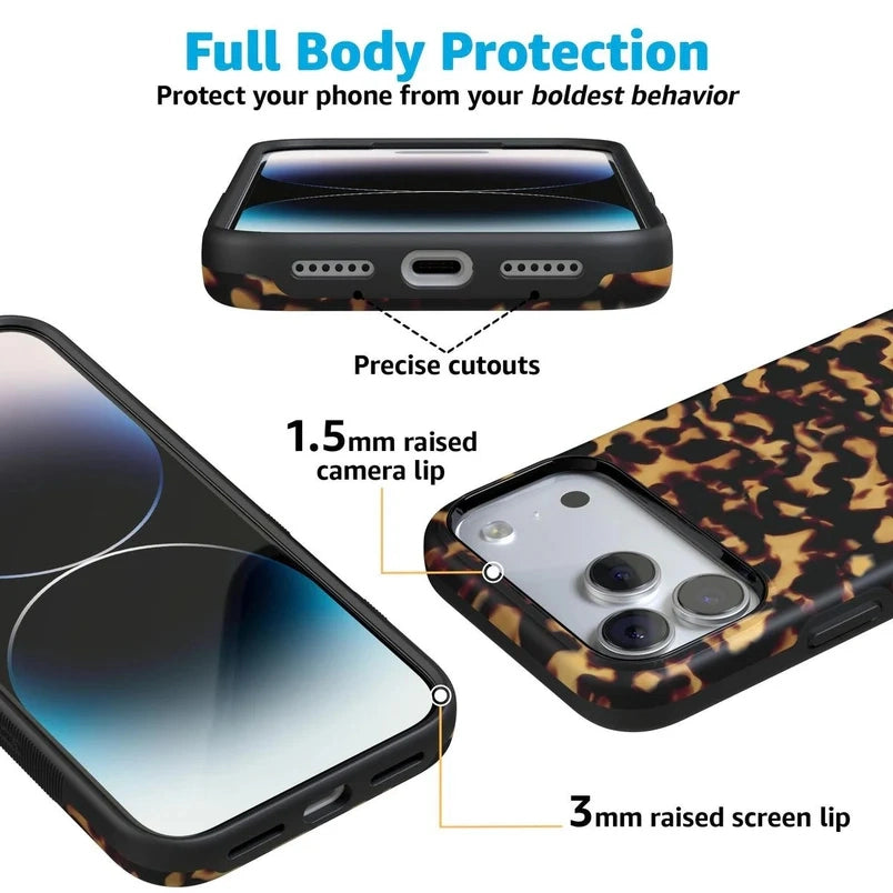 Tortoise Print Shell MagSafe Anti-Shock iPhone Case