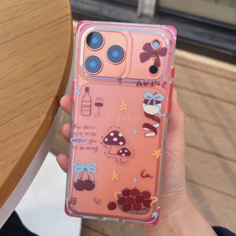 Square Cute Kitty Bow Phone Case For iPhone 17 16 15 14 13 12 11 Pro Max