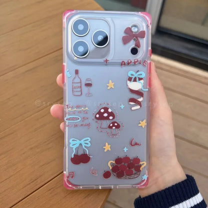 Square Cute Kitty Bow Phone Case For iPhone 17 16 15 14 13 12 11 Pro Max