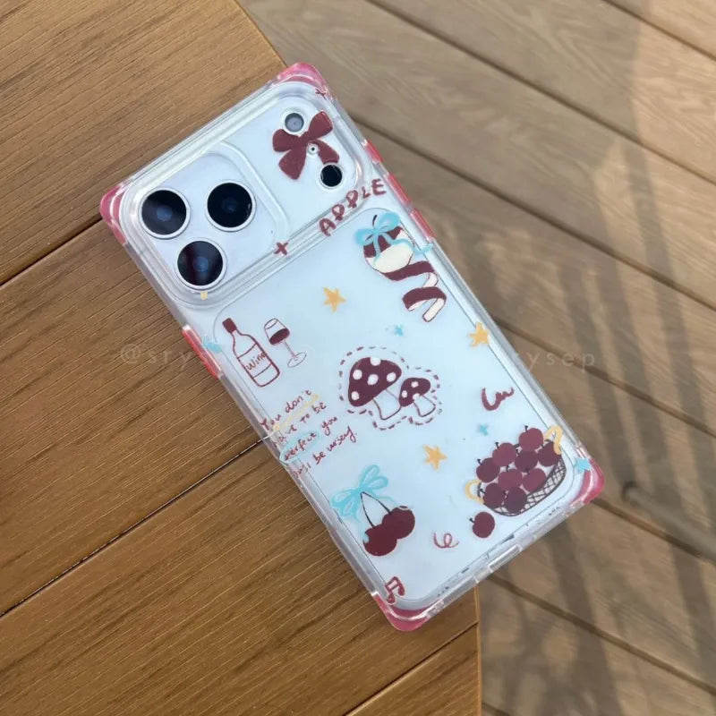 Square Cute Kitty Bow Phone Case For iPhone 17 16 15 14 13 12 11 Pro Max