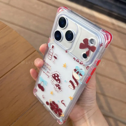 Square Cute Kitty Bow Phone Case For iPhone 17 16 15 14 13 12 11 Pro Max