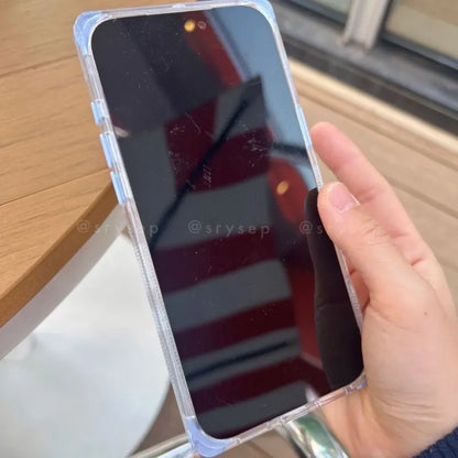 Square Cute Kitty Bow Phone Case For iPhone 17 16 15 14 13 12 11 Pro Max