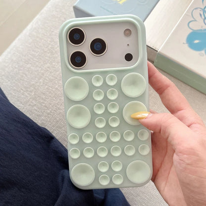 Suction Cup Stand Phone Case For iPhone 17 16 15 14 13 Soft Bumper