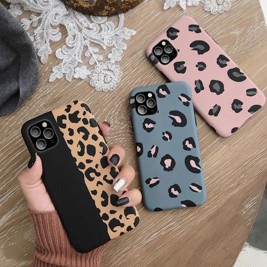Leopard Print Silicone Case For iPhone 17 Air 16 15 14 13 12 11 Pro Max X XR XS Max 7 8 Plus