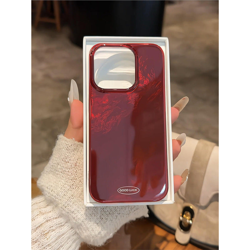 Gorgeous Red Glossy Phone Case For iPhone 17 16 15 14 13 12 11 Pro Max Plus