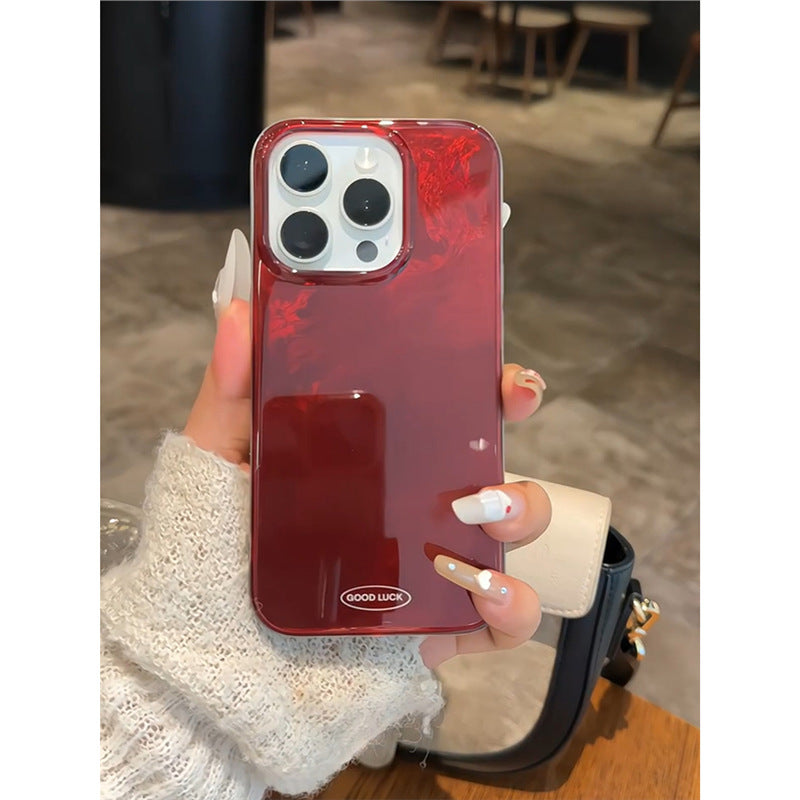 Gorgeous Red Glossy Phone Case For iPhone 17 16 15 14 13 12 11 Pro Max Plus