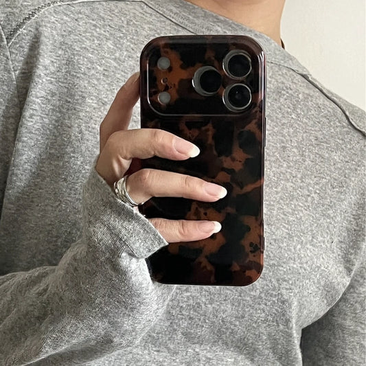 Vintage Tortoiseshell Phone Case For iPhone 17 16 15 14 13 12 11 Pro Max Plus