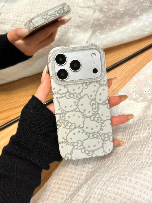 Kitty White Glitter Cute Kawaii Phone Case
